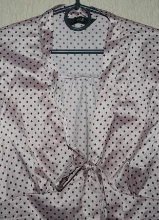 Нежная блузка в горошек3 фото