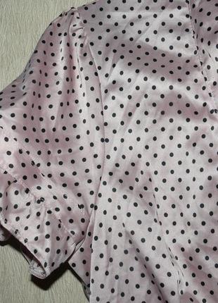 Нежная блузка в горошек5 фото
