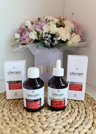 Від випадіння волосся l-recapin набір тонік+ шампунь