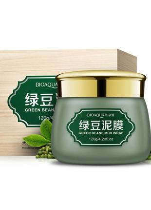 Очищающая грязевая маска bioaqua green beans mud wrap с бобами мунг 120 мл биоаква оригинал