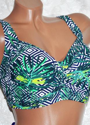 58 размер. стильный женский купальник с пальмовыми листьями,  раздельный, без косточек, новинка 20204 фото