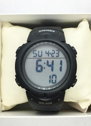 Часы мужские спортивные водостойкие skmei 1068 (скмей), черные ( код: ibw274b )