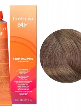 Крем-краска для волос inebrya color 8/13 - светлый русый пепельно-золотой