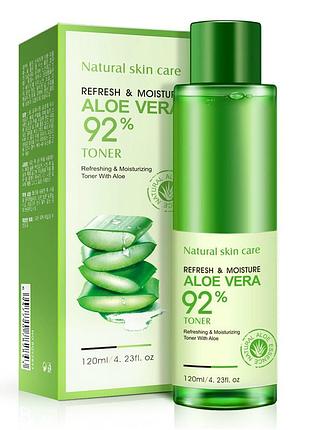 Тонік для обличчя з екстрактом алое віра bioaqua toner aloe vera 92% (120мл)