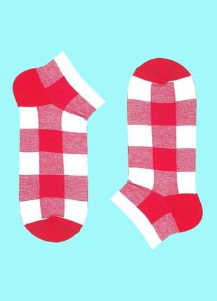 Носки короткие в бело-розовую клетку sox