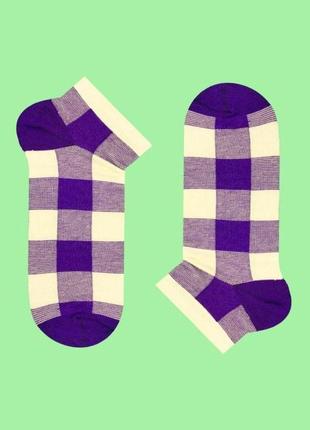 Короткие носки в синюю клетку sox