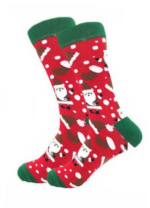 Шкарпетки новорічні friendly socks червоні "веселий санта". артикул: 27-0426