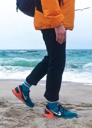 Носки sox цвета морской волны с бежевыми полосками. артикул: 27-00842 фото
