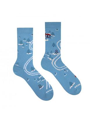 Высокие носки от sammy icon голубого цвета holiday. артикул: 27-0467