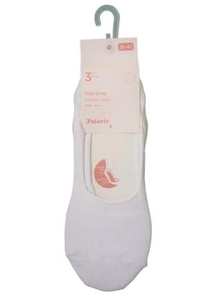Шкарпетки жіночі набір із 3 шт. suba ωorap invisible socks, р.36-40, код: n5031