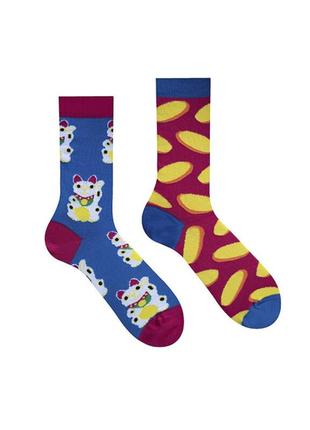Унісекс шкарпетки від sammy icon з котом-талісманом maneki. артикул: 27-0619