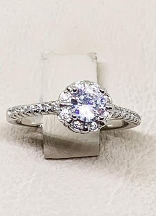 Каблучка срібна з кубічним цирконієм 17 2,57 г