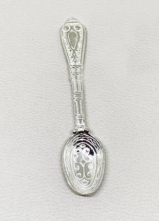 Сувенир серебряный "ложка-загребушка" 1,88 г1 фото