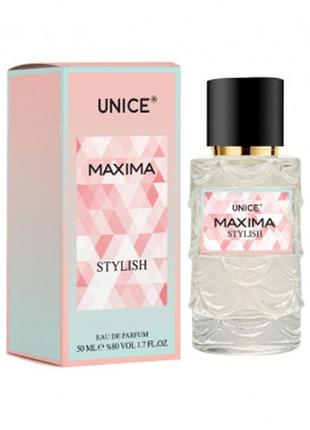 Коробка роздрукована жіноча парфумована вода unice maxima stylish 50 мл
