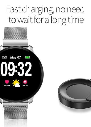 Сенсорний смарт годинник smart watch cf68 золотий з тонометром пульсоксиметром5 фото