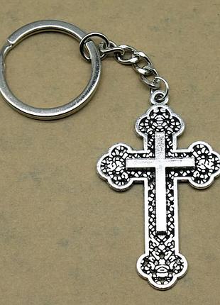Брелок металевий для ключів, сумок, рюкзаків "хрестик / хрестик xr15"
