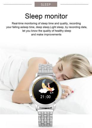 Женские умные смарт часы smart watch 3h золотистые. фитнес браслет трекер5 фото