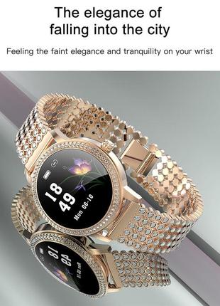 Женские умные смарт часы smart watch 3h золотистые. фитнес браслет трекер2 фото