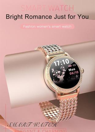 Женские умные смарт часы smart watch 3h золотистые. фитнес браслет трекер6 фото