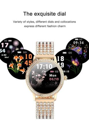 Женские умные смарт часы smart watch 3h золотистые. фитнес браслет трекер7 фото