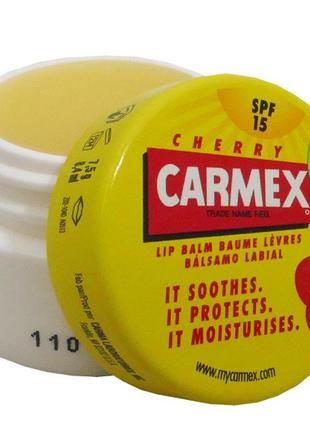 Бальзам для губ з ароматом вишні carmex lip balm pot cherry