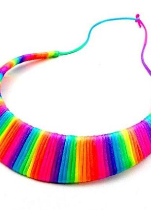 Колье-чокер радуга