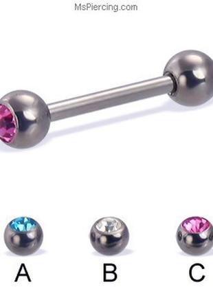 Штанга для пирсинга 18 мм  3 шт  mr.piercing, 18х2.1х6/6