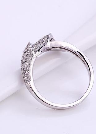 Кольцо женское  "поцелуй лилии"  размер 16,5 см luxury3 фото