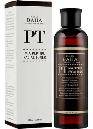 Пептидный тонер cos de baha m.a peptide facial toner 200мл4 фото