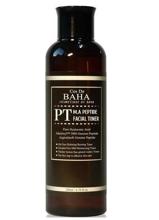 Пептидный тонер cos de baha m.a peptide facial toner 200мл1 фото