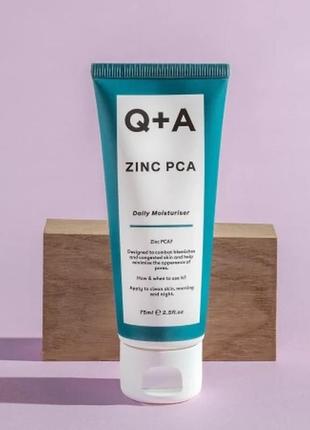 Зволожуючий крем для обличчя q+a zinc pca daily moisturiser, 75 ml