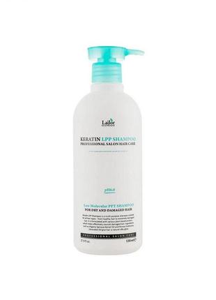 Шампунь кератиновий безсульфатний lador keratin lpp shampoo 530ml