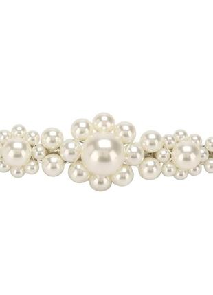 Шпилька для волосся квіточки перли стильна