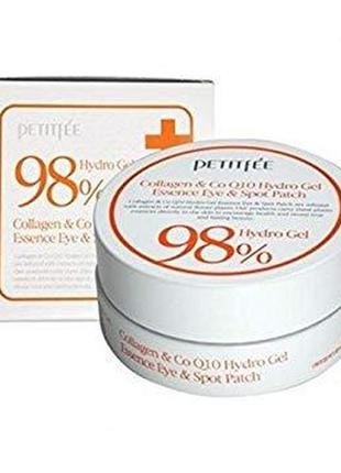 Патчи с коллагеном и коэнзимом petitfee collagen & coq10 hydrogel eye patch (30 пар - 60 шт)