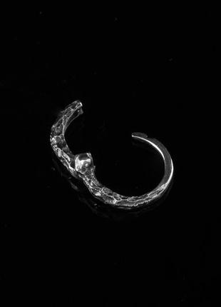 Серьги кольца серебро маленькие в мочку или в хрящевой пирсинг мужские серьги или серьги для сна3 фото