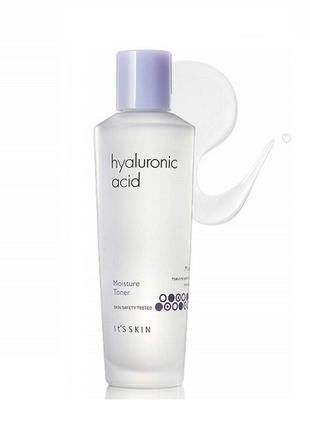 Тонер для обличчя зволожуючий з гіалуронової кислотою it's skin hyaluronic acid moisture toner 150ml