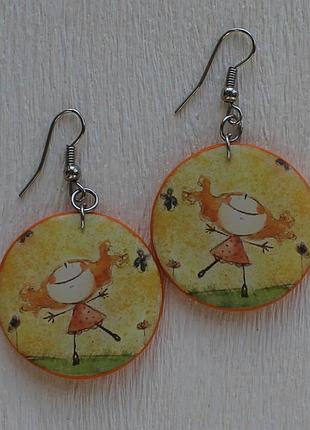 Серьги "оранжевое настроение"