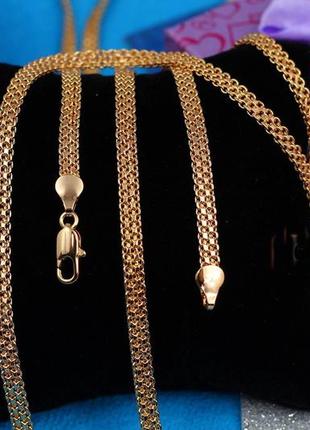 Цепь xuping jewelry новый бисмарк 50 см 4 мм золотистая