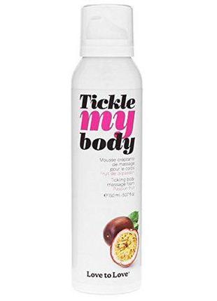 Масажна піна з ароматом маракуйя love to love tickle my body passion fruit 150 мл (so1387)