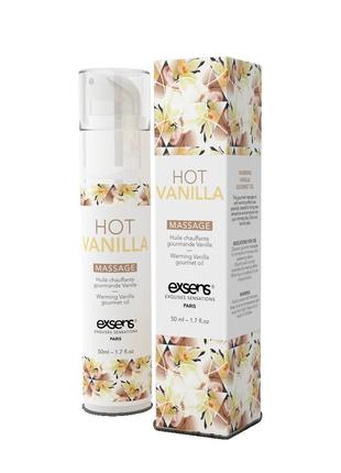 Масажне масло зігріваючий зі смаком ванілі exsens hot vanilla 50 мл (so2357)