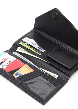 Практиковий чоловічий портмоне grande pelle 11424 коричневий3 фото