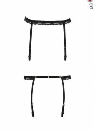Пояс-стрепы для чулок shelly garter belt black xxl/xxxl - passion exclusive