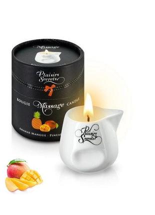 Масажна свічка з ароматом манго і ананаса plaisirs secrets pineapple mango 80 мл (so1852)