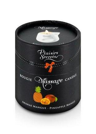 Масажна свічка з ароматом манго і ананаса plaisirs secrets pineapple mango 80 мл (so1852)4 фото