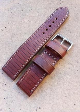Шкіряний ремінець для годинника 22мм