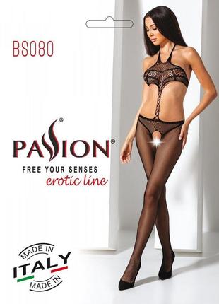 Открытый бодистокинг passion bs080 black5 фото