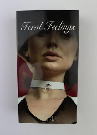 Чокер с колечком feral fillings - choker белый