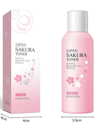 Осветляющий тонер для лица с экстрактом японской сакуры laikou japan sakura toner
