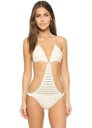 Купальник женский айвори вязанный minkpink