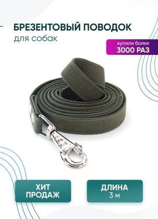 Поводок для собак 3 м/поводок/брезентовый поводок для собак/поводок для средних пород/ 3 метров